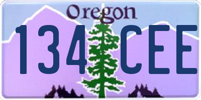 OR license plate 134CEE