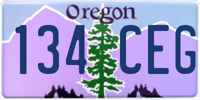 OR license plate 134CEG