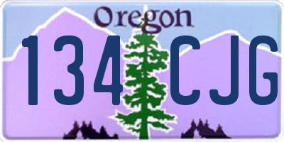 OR license plate 134CJG