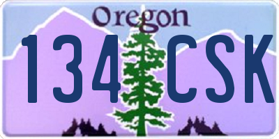 OR license plate 134CSK
