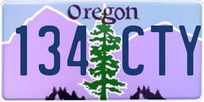 OR license plate 134CTY
