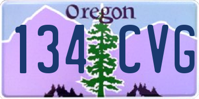 OR license plate 134CVG