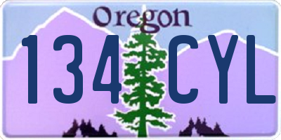 OR license plate 134CYL