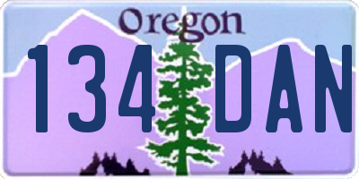 OR license plate 134DAN