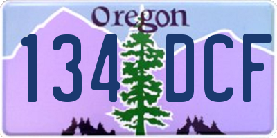 OR license plate 134DCF