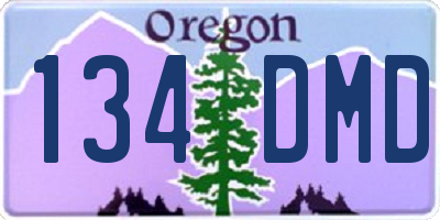 OR license plate 134DMD