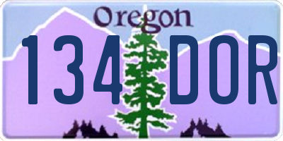 OR license plate 134DOR
