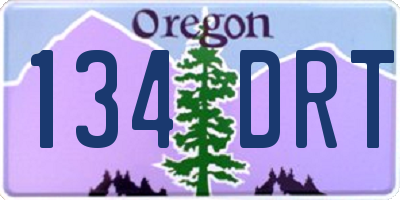 OR license plate 134DRT