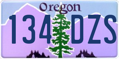 OR license plate 134DZS