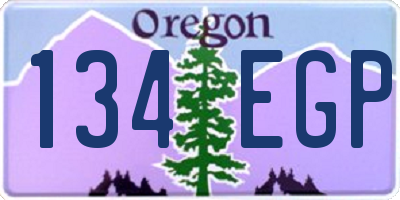 OR license plate 134EGP