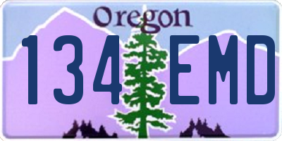 OR license plate 134EMD