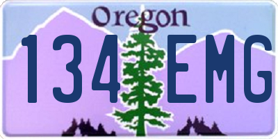 OR license plate 134EMG