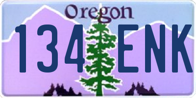 OR license plate 134ENK