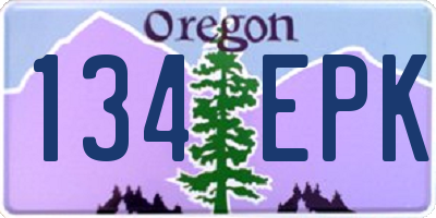 OR license plate 134EPK