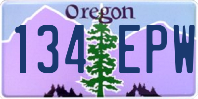 OR license plate 134EPW