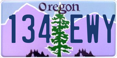 OR license plate 134EWY