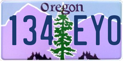 OR license plate 134EYO