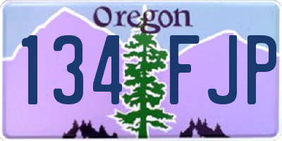 OR license plate 134FJP