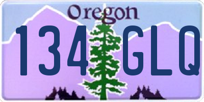 OR license plate 134GLQ