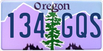 OR license plate 134GQS