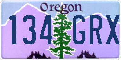 OR license plate 134GRX