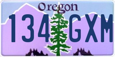 OR license plate 134GXM