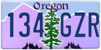 OR license plate 134GZR