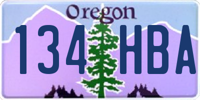 OR license plate 134HBA