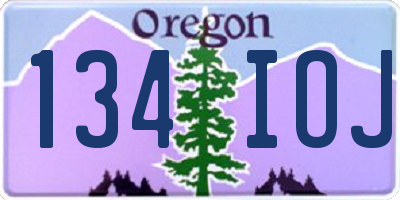 OR license plate 134IOJ
