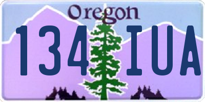 OR license plate 134IUA