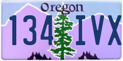 OR license plate 134IVX