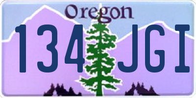 OR license plate 134JGI