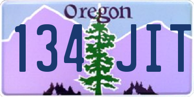 OR license plate 134JIT