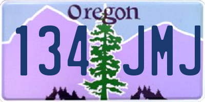 OR license plate 134JMJ