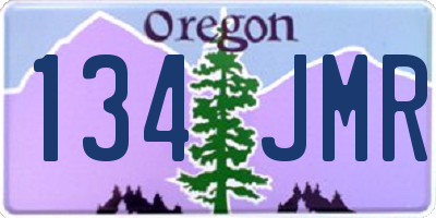 OR license plate 134JMR
