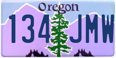OR license plate 134JMW