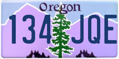 OR license plate 134JQE