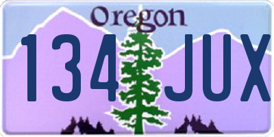 OR license plate 134JUX