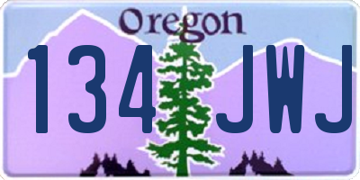 OR license plate 134JWJ