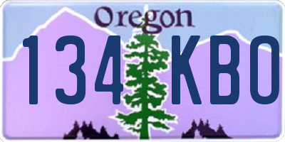OR license plate 134KBO
