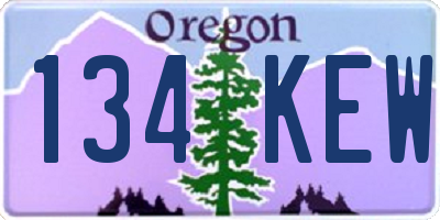 OR license plate 134KEW