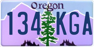 OR license plate 134KGA