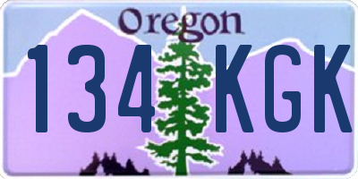 OR license plate 134KGK