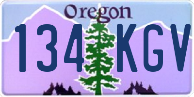 OR license plate 134KGV
