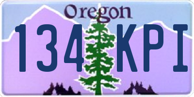 OR license plate 134KPI
