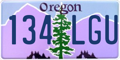 OR license plate 134LGU