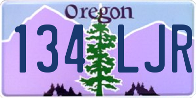 OR license plate 134LJR