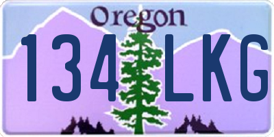 OR license plate 134LKG