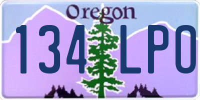 OR license plate 134LPO