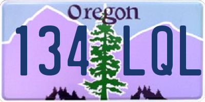 OR license plate 134LQL